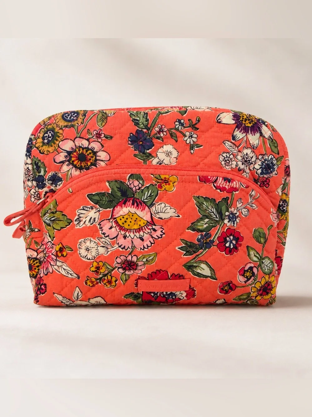 Vera Bradley Coral Floral Iconic Large Cosmetic Travel Bag